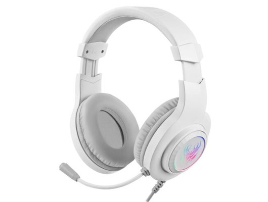 Игровые наушники проводные Defender Ghost LED белый